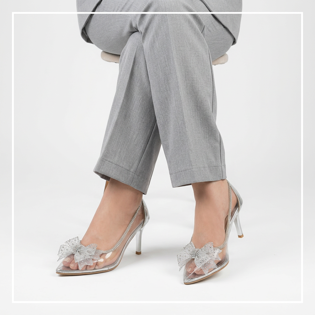 کفش مجلسی زنانه مدل تلقی شیشه ای(سیندرلا)