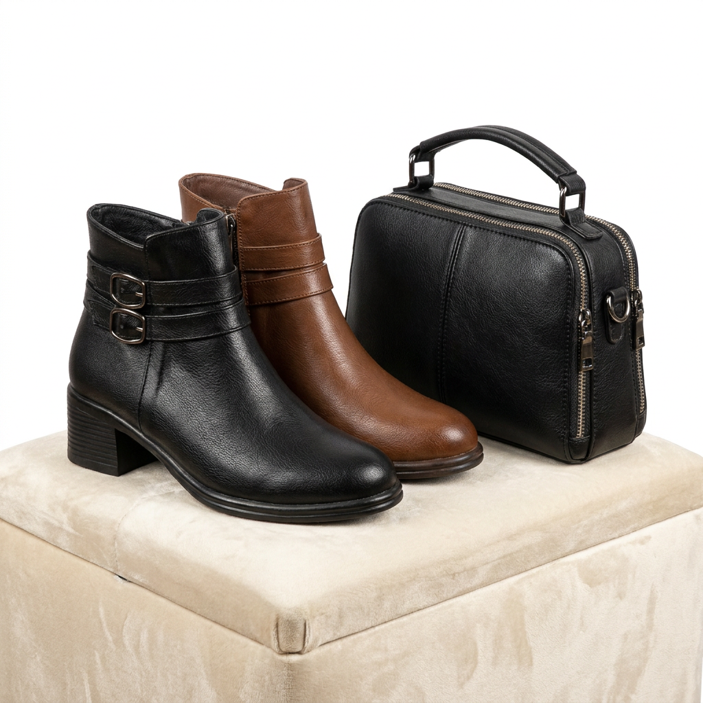 نیم بوت طبی زنانه zara پاشنه دار چرم شرانگ پیو